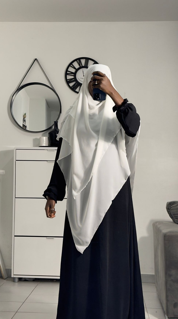 Khimar 2 voiles mousseline